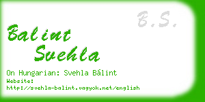 balint svehla business card